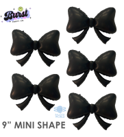 Pkg 9" Mini Black Bows-5ct